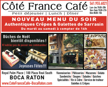 Cote-France-Cafe-crepes-sarrasin-macarons-sandwichs-salades-boca-raton-floride-buches-noel-dec